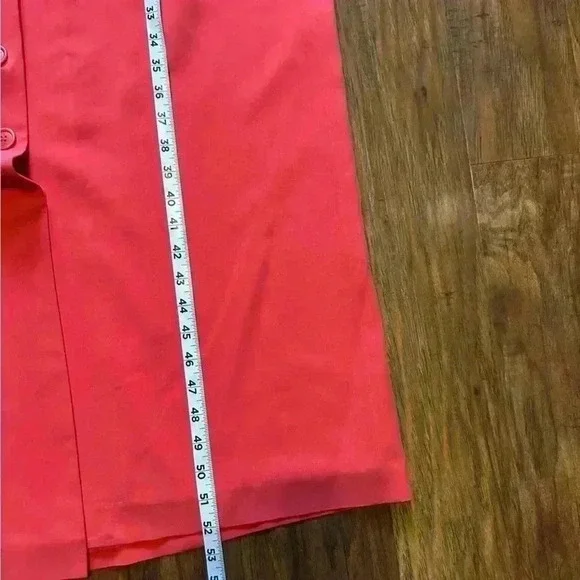 Cynthia Howie 100%  Silk Coral Button Front Dress Tall Women’s Size 16 - Picture 4 of 6